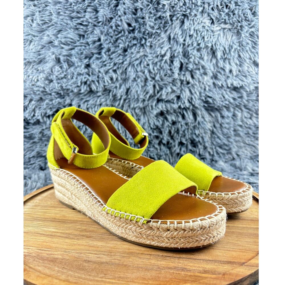 Franco Sarto Pela Espadrille Platform Suede Lime